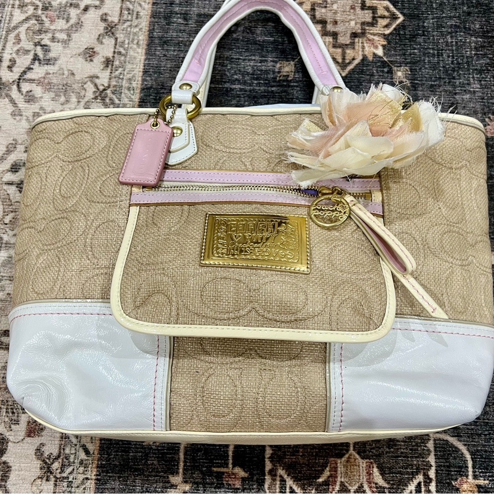 Coach Poppy straw tote - Raffia purse